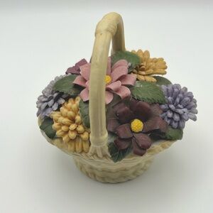 Vintage Avon Porcelain “Floral Basket” Figurine